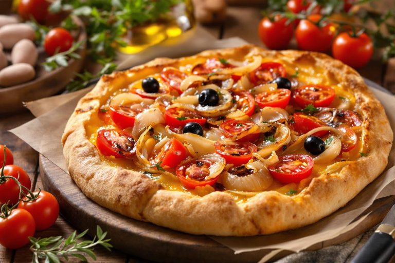 À mi-chemin entre la pizza et la pissaladière, cette tarte facile à préparer rappelle les vacances en Provence.jpg