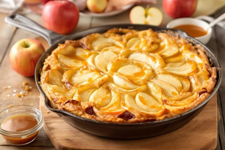 Voici le gâteau aux pommes sans four qui séduit tout le monde : prêt en un rien de temps à la poêle.jpg
